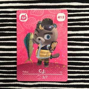 Genuine ACNH C.J. NPC amiibo card